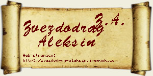 Zvezdodrag Aleksin vizit kartica